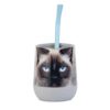 Mate Gato Siames + Bombilla + Saca Yerba